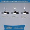40W Socket Ceiling Fan With LED Light And Remote Control E27 Chandelier Fan Bulb 4 Speed Silent For Bedroom Garage Kitchen