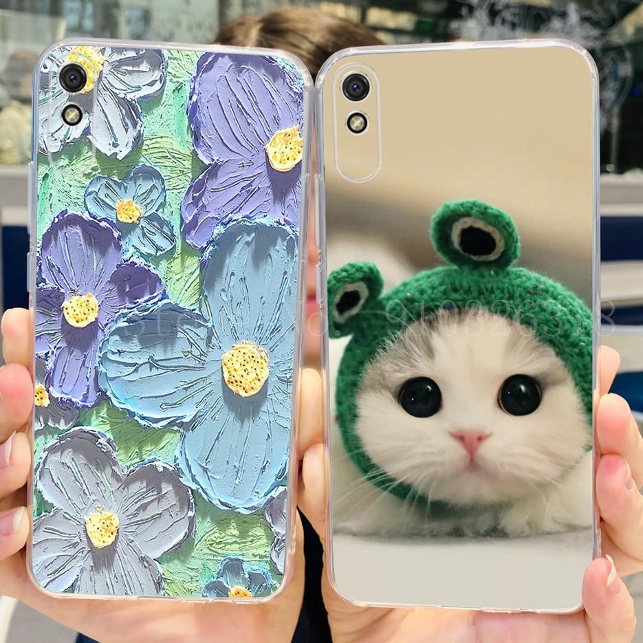 For Xiaomi Redmi 9A Case Stylish Painted Cover Soft Silicone Phone Case For Xiaomi Redmi 9AT 9A Redmi9A Back Cover 6.53'' Bumper