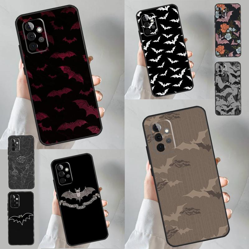 Goth Vampire Bat Gothic Cover For Samsung Galaxy A53 A33 A13 A12 A32 A52 A14 A34 A54 A15 A25 A35 A55 A71 A51 Case