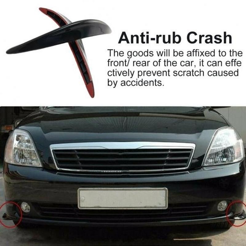 2 шт., автомобильный передний задний бампер, защитная крышка угла, противоударная полоса, защита от царапин, декоративные аксессуары для моделирования