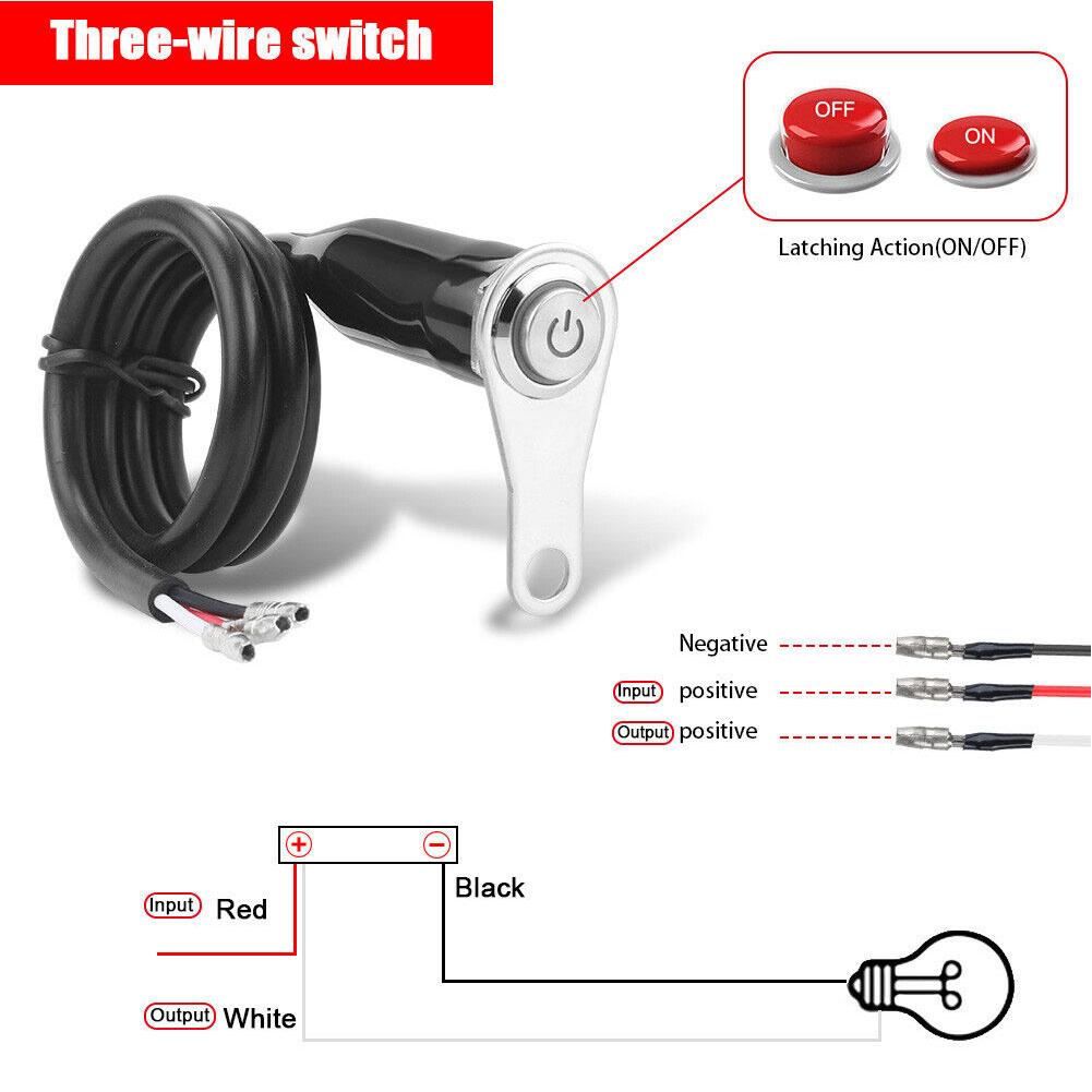 Кронштейн из нержавеющей стали, переключатель фар, точечный светильник, ВКЛ-ВЫКЛ, металлический выключатель света с подсветкой, универсальный 12 В