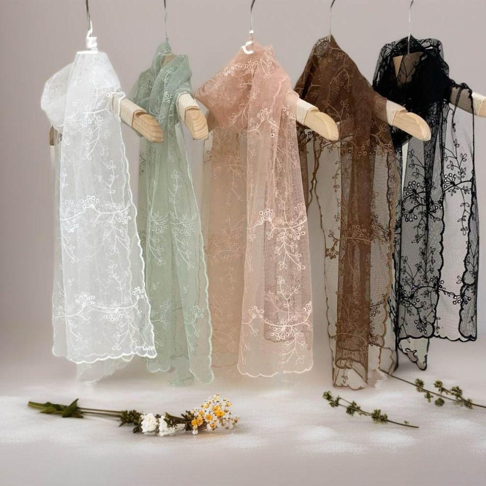 Retro Sunscreen Shawl Korean Version Female Headscarf Literary Women's Lace Scarf