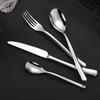 Stainless Steel Silver Western Cutlery Set - Knife, Fork, and Spoon - Thickened Kitchen Utensils