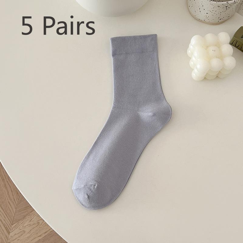 5 пар женских весенне-летних модных новых свободных носков с ворсом в трубе