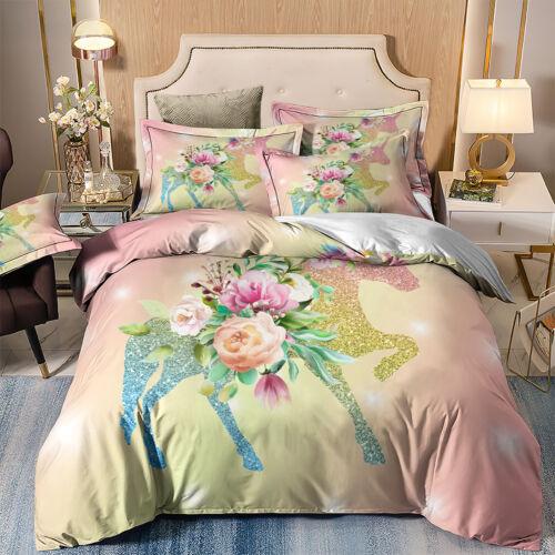 Одеяло с единорогом Doona, комплект пододеяльников, одиночное двойное постельное белье размера «queen-size», детское животное