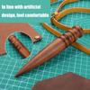 Leather Edges Burnisher Round Head with 4 Grooves Wood Edging Slicker and Tip, Leather Craft Edging Polishing Tool