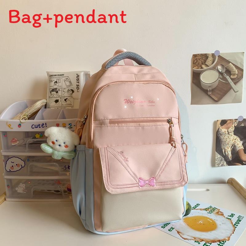 School Backpack For Girls And Boys Nylon Multicompartment With Padded Straps For Students