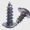 Black Nickel PWA Pan Head Self-Tapping Screw with Washer, Cross Round Head, M3/M4/M5