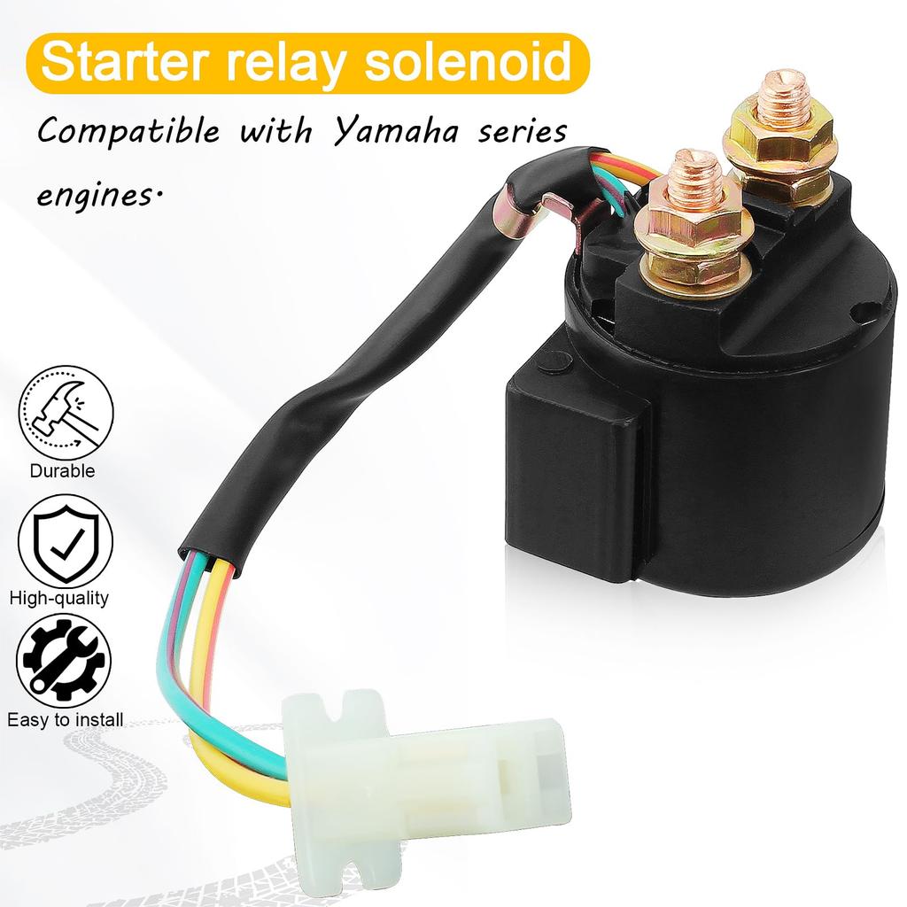 QAZAKY Starter Solenoid Relay Yamaha Badger Big Bear Breeze Champ Grizzly Kodiak Radian Moto-4