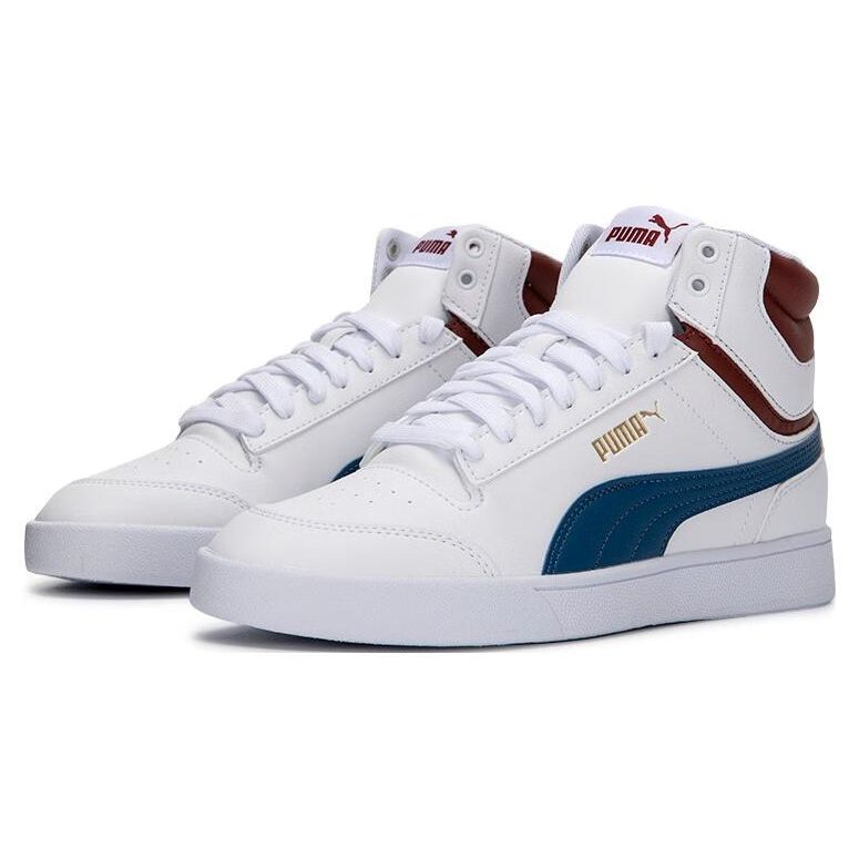 Puma Кроссовки Shuffle Mid White Lake Blue Unisex Intense-Red Team-Gold 380748-10