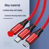 Плетеный 2А Быстрозарядный 3-в-1 Кабель для Huawei, Apple, Android - Идеально для Использования в Автомобиле