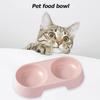 Double Pet Bowls 2 in 1 Candy Color Dog Food Water Feeder Pet Drinking Dish Feeder Cat Puppy Feeding Supplies Pet Accessories
