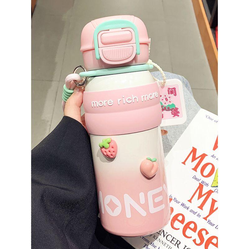 Large-Capacity Thermos Cup for Women 2025 New Model High-Value Dual-Use Cup for Students Portable 316 Stainless Steel Straw Cup