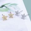 Temperament Set with Diamonds Diamond Stars Earrings Women's Small Fresh Stud Earrings, New Creative Five-pointed Star