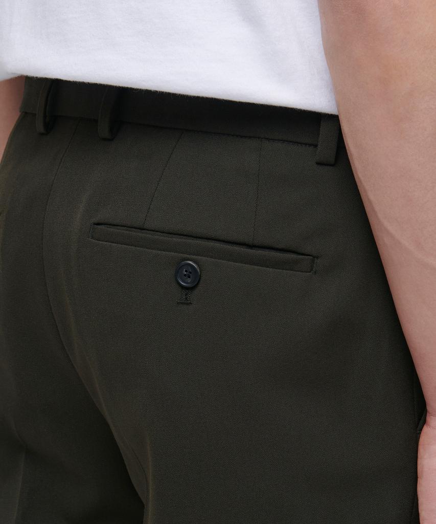 MUSINSA STANDARD Skinny Hidden Elastic Waist Crop Slacks [Khaki]
