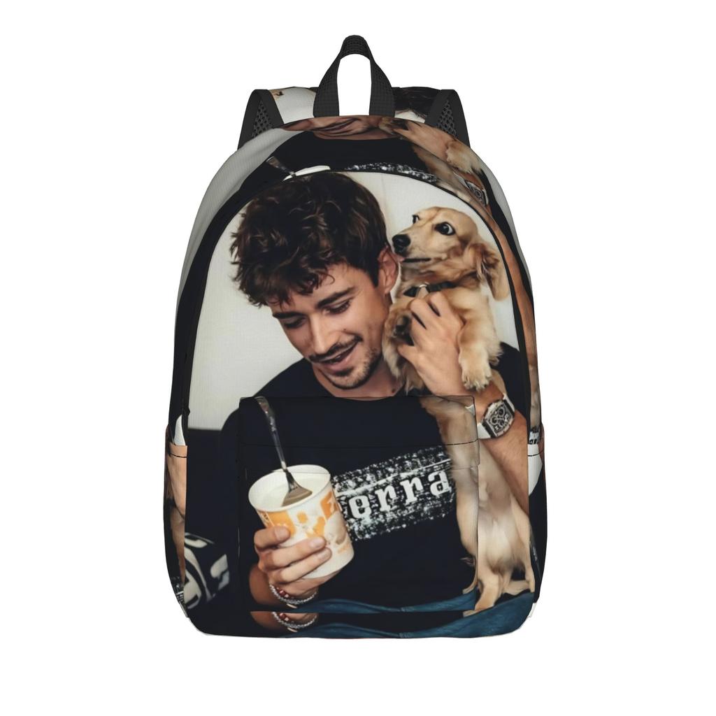 C-Charles Leclerc Рюкзак для мужчин женщин Крутой Студенческий Рабочий Daypack Сумка через плечо для ноутбука Легкий