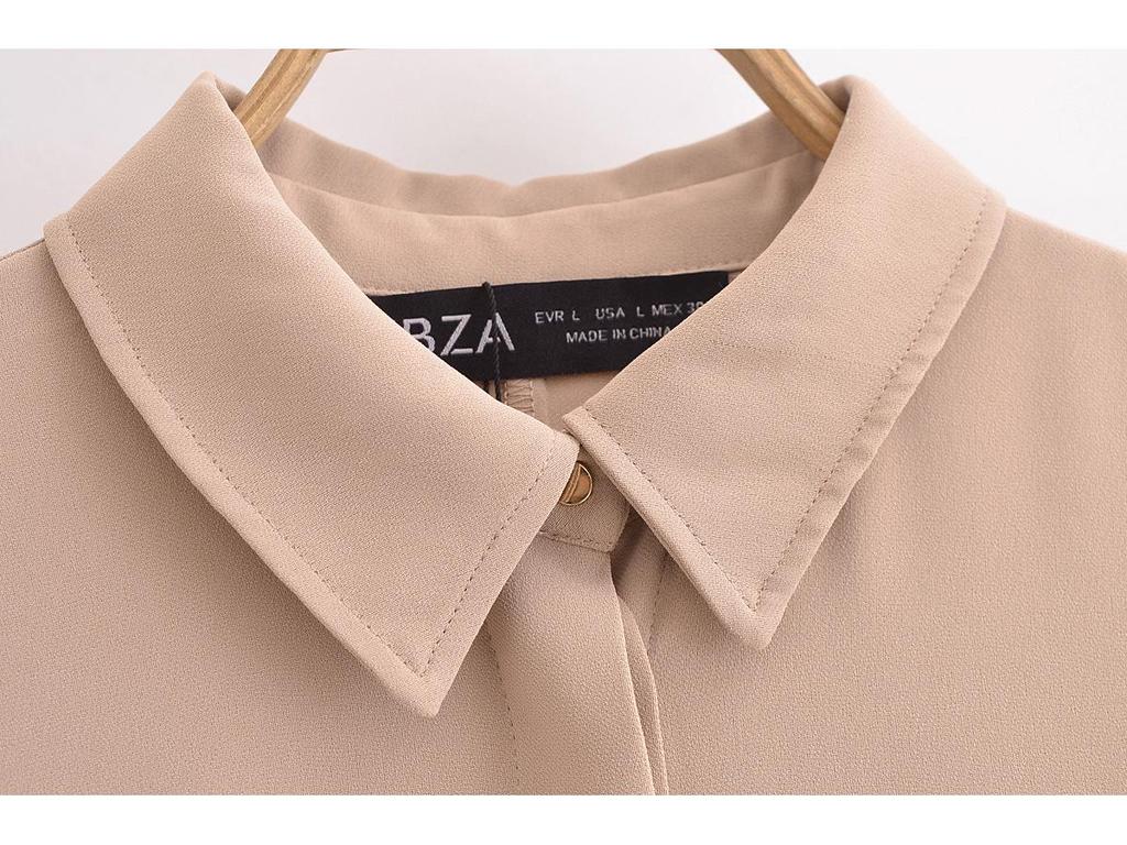 2025 Весна Женская Креповая Свободная Рубашка и Повседневные Длинные Брюки - Евро-Американский Стиль