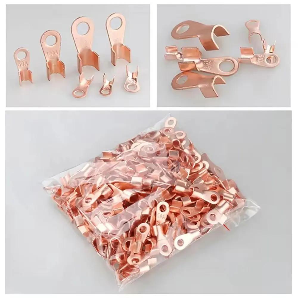5/10Pcs OT Type OT Wire Nose Terminal Crimp 10A-400A Bolt Hole OT Cable Connector Kit Copper 1.5-16mm2 OT Lugs Ring Crimp
