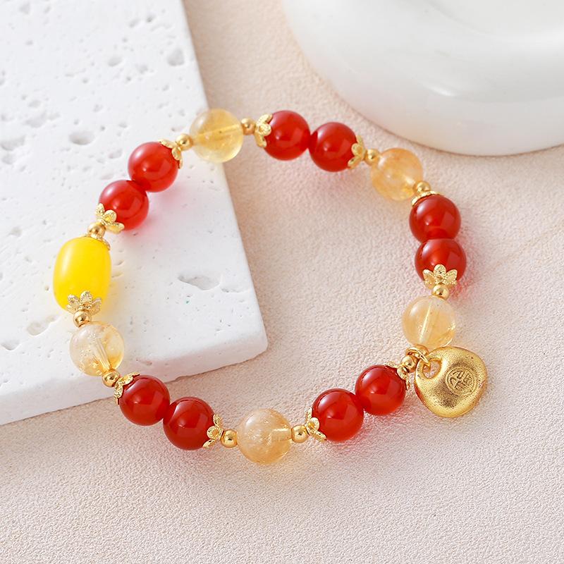 Agate citrine braceletfashion women daily jewelry gift