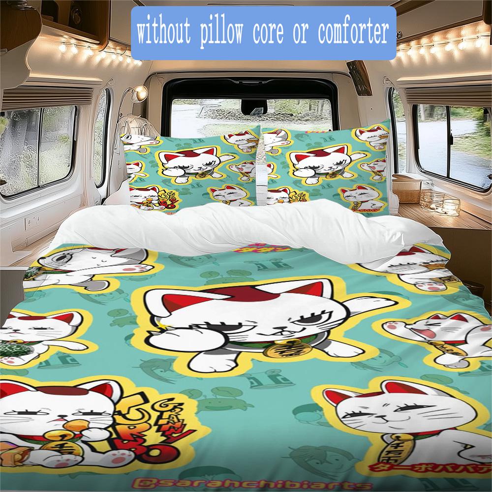 Turbo Granny Cartoon Pattern Bedding,Quilt Set Quilt Cover Pillowcase Home Birthday Gift (1*duvet cover+2*pillowcase,without core)ZSJT0917112