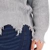 Women's Autumn and Winter Large Size Long Sleeve V-Neck Splicing Thickened Sweater
