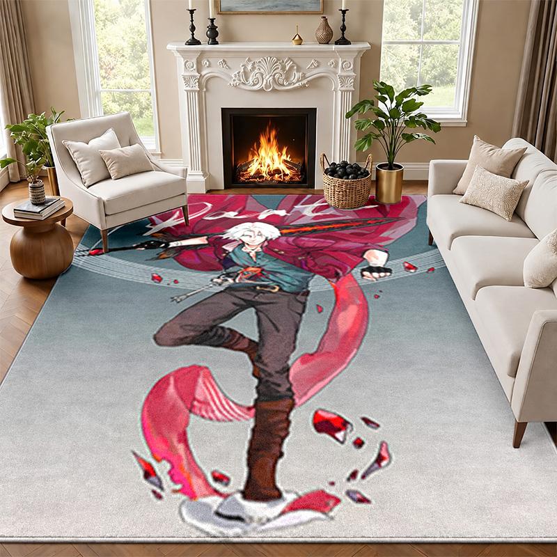 Devil May Cry Carpet Door Mat for Living Room or Bedroom Protective Mat Under Chair Office Decoration Christmas Gift Birthday Present