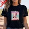 Женская футболка с классическим принтом рэперши NICKI MINAJ, Повседневная уличная одежда, Весна/ Co