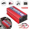 Для Автомобиля Дома Ноутбука Грузовика Инвертор Чистой Синусоиды Автономный Преобразователь Питания USB-интерфейс 12В в 220В Солнечные Автомобильные Инверторы Портативный 1600 Вт