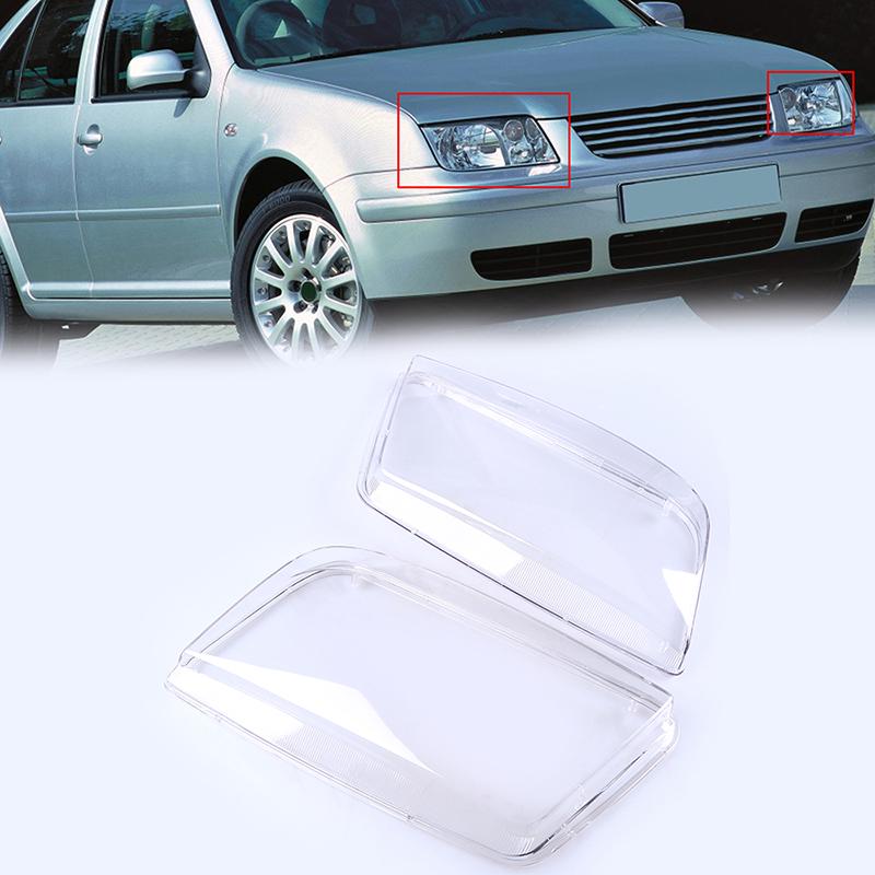 1 Pair Car Lights Headlight Mask Head Lamp Shell Clear Cover for VW Bora Variant 4 Motion 1999-2005 Foglamp Housing Accessories