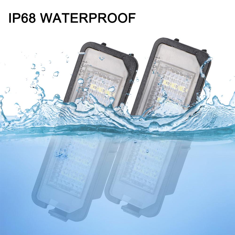 2 шт. 12 В 6500 К подсветка номерного знака автомобиля для VW Golf MK4 MK5 MK6 Passat Polo CC Eos 18SMD безошибочные светодиодные автомобильные аксессуары