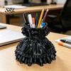 Small Item Organizer 3D Printed Dress Shape Pen Holder, Cute Desk Teacher Gift Holder for Makeup Brushes Stationery, Creative Home Office Decor Unique