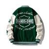 Spring and Autumn New Loose Baseball Clothes Couple Clothing American Trend Embroidered Leather Jacket