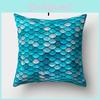Роскошная наволочка с чешуей русалки из мягкой персиковой ткани для спальни и дивана