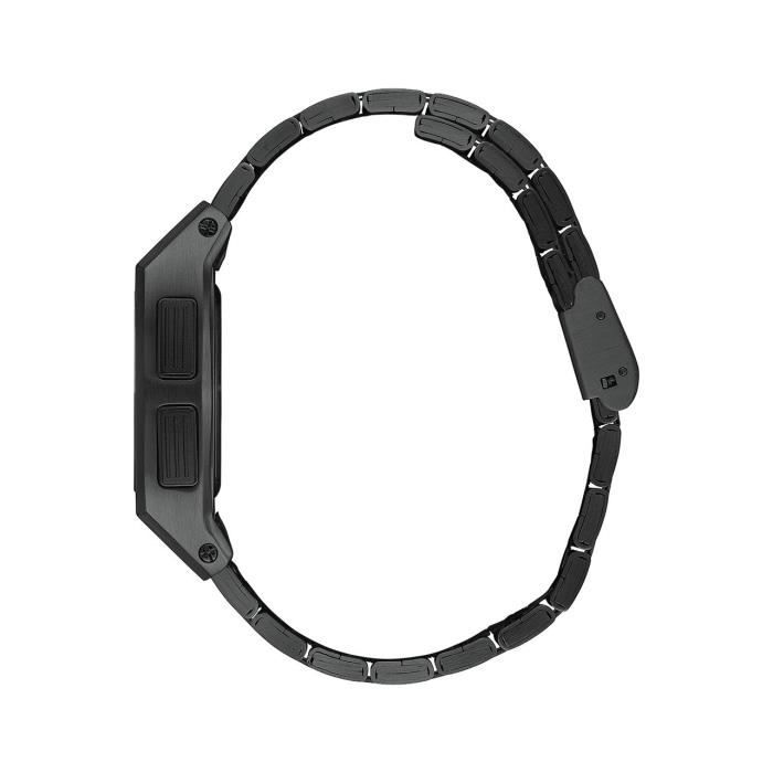 Montre - Nixon - Base - Acier Inoxydable - Noir - Or - Digital