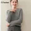 Fanzhen Women's Fall/Winter Cashmere Blend Crew Neck Sweater