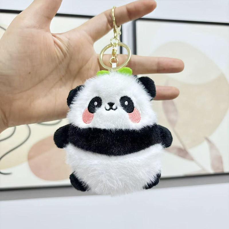 Panda Plush Keychain Short Plush Bag Accessory Cross-border Gift**