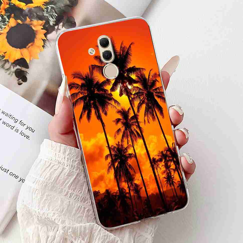 For Huawei Mate 20 Lite 6.3" Case SNE-AL00 Cute Cat Soft Silicone Cover For Huawei Mate 20Lite SNE-LX1 Colorful Butterfly Shell