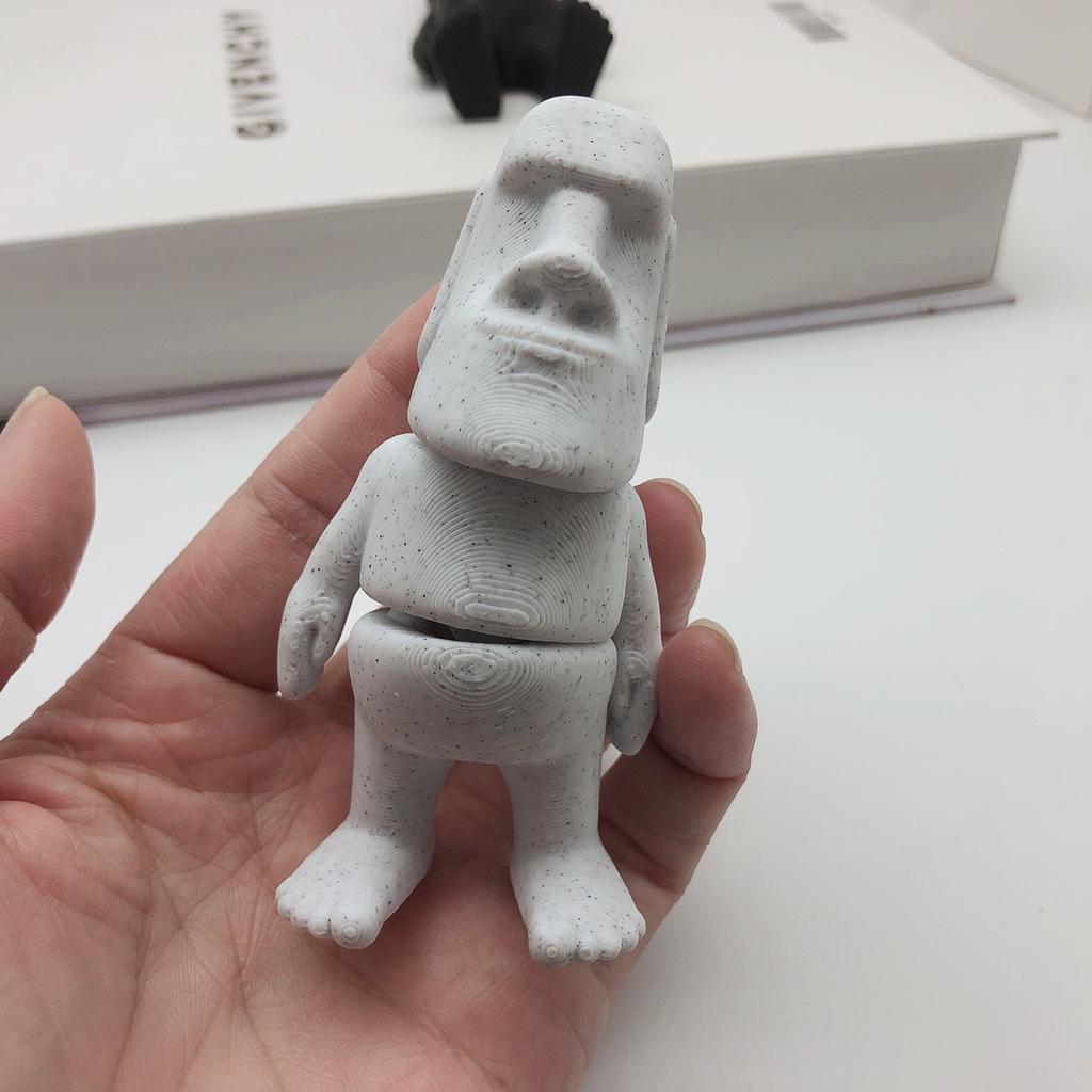 Creative Easter Island Moai Movable Statue, 3D Printed Easter Island Moai Decorations, Unique Easter Island Themed Decorations