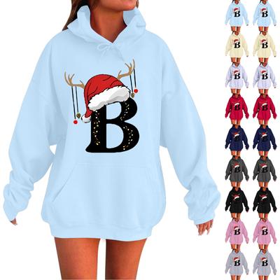 Женская мода повседневная толстовка с капюшоном с длинным рукавом и круглым вырезом с карманами