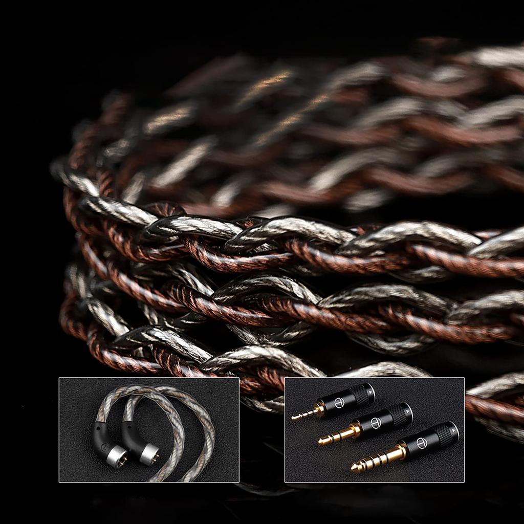 LINSOUL TRN TA3 2DD+1BA Hybrid HiFi Dynamic Earphones with Closed-Back Design, Re-cableable, 3.5mm Stereo Plug (10mm Bass + 6mm Mid-Treble),