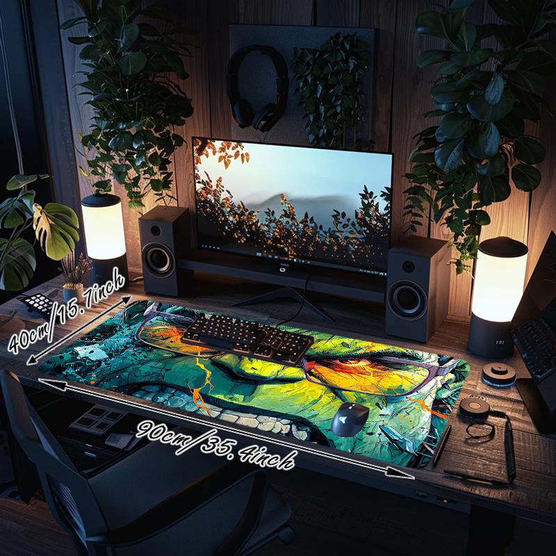 1Pc Superhero Glasses Smash Gaming Mouse Pad Keyboard Desk Mat Non-slip Rubber Lock Edge Waterproof Computer Mousepad for Office Home Decor Y1247