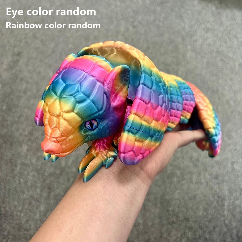 3D-печатная статуэтка панголина, Фиджет-фигурки животных для декора рабочего стола дома и в офисе, Гибкое 3D-печатное животное, 32 см/12,6 дюйма, 16 см/6,3 дюйма