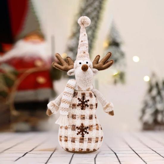 Рождественская кукла украшения Санта Снеговик Лось плюшевые рождественские украшения коллекционные настольные Санта плюшевые