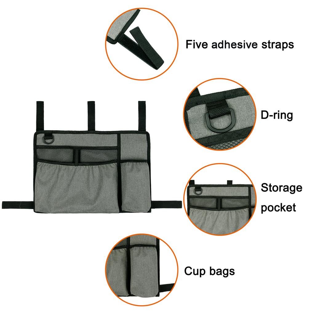 Walker Bag Walker Organizer Pouch Attachments Bags with Cup Holder Large Capacity Accessory Basket
