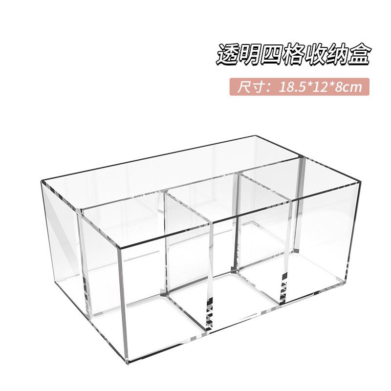 Transparent Acrylic Storage Box Office Student Desktop High-value Large-capacity Pen Holder Multi-function Pen Storage Room
