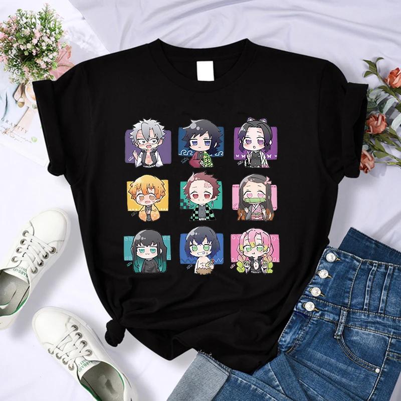 Футболка Demon Slayer Unisex Kimetsu No Yaiba Nezuko Футболка feUnisex Tanjirou Kamado Graphic Tee Shirt Японская аниме-футболка Unisexga