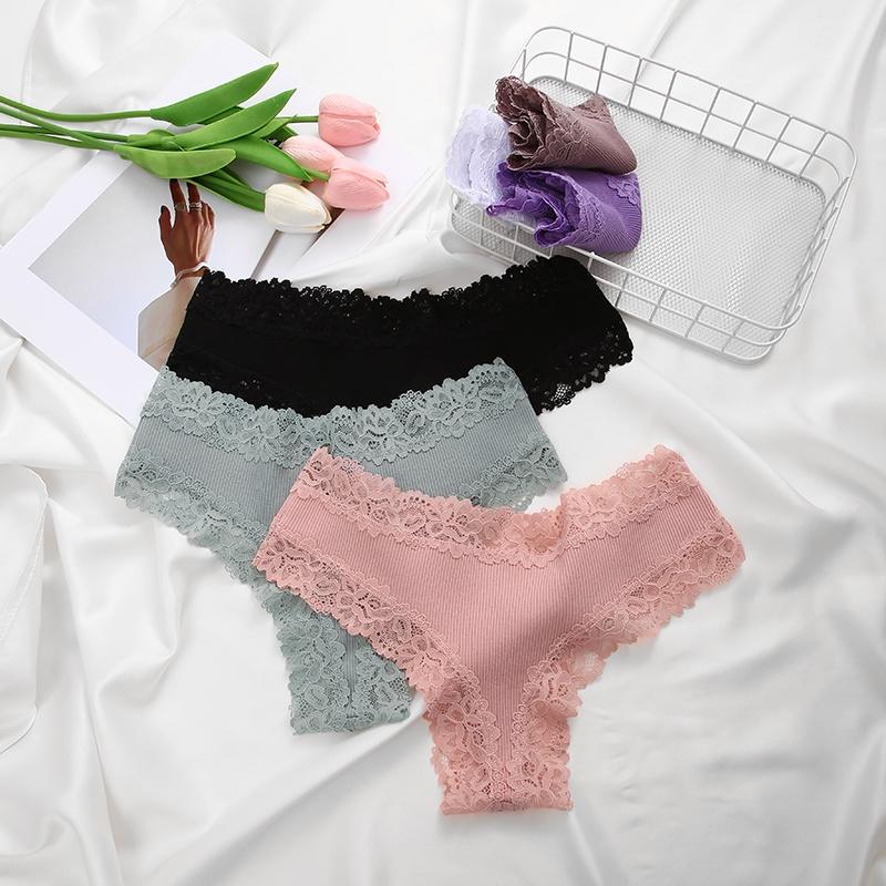 3 шт./компл. хлопковые трусы, женские удобные трусы, кружевное нижнее белье, женские мягкие трусы S-XL, женские трусики 2023