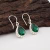 Green Emerald Gemstone Earrings Jewelry, Handmade Gorgeous Silver Earrings , 925 Sterling Silver Jewelry For Wedding Gift