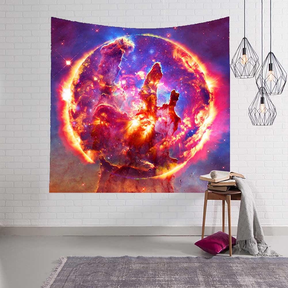 Настенный гобелен Galaxy Hippie Retro для дома, пляжное полотенце для йоги, одеяло со звездным небом, скатерть, декорация пейзажа