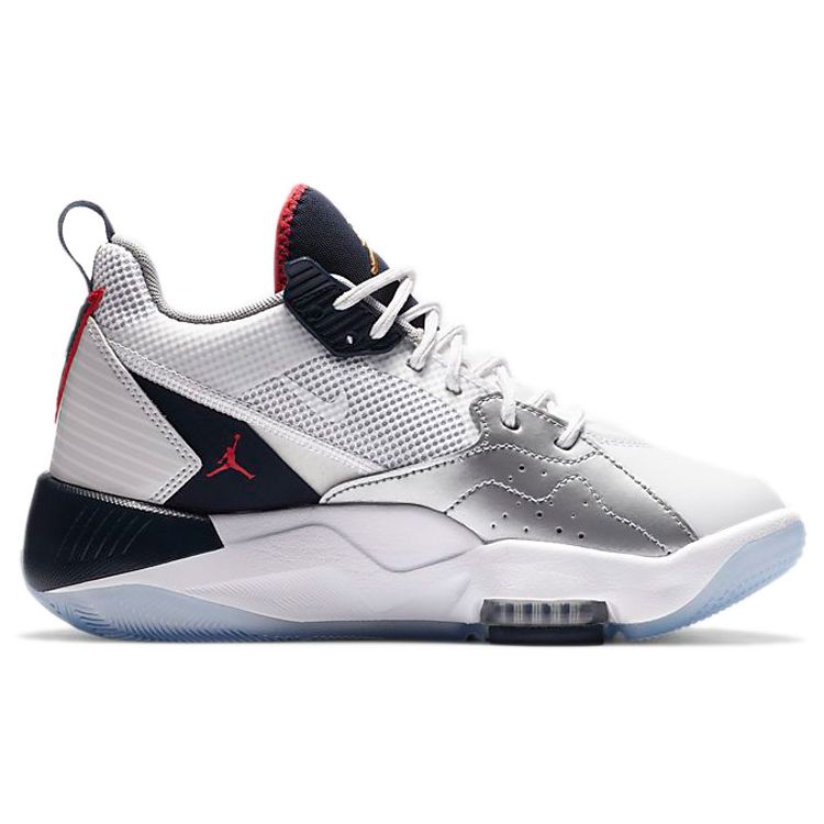Air Jordan Zoom 92 GS Olympics Детские кроссовки Белый Настоящий-красный Металлик-серебристый CN9138-101